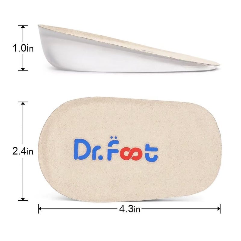 Dr.Foot أحذية د. فوت لزيادة الطول، وسادات كعب، وسادات رفع كعب لعدم تناسق طول الساق (صغير (1" ارتفاع)) - Image 5